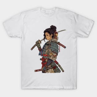 Afro Samurai Girl Japanese Art T-Shirt